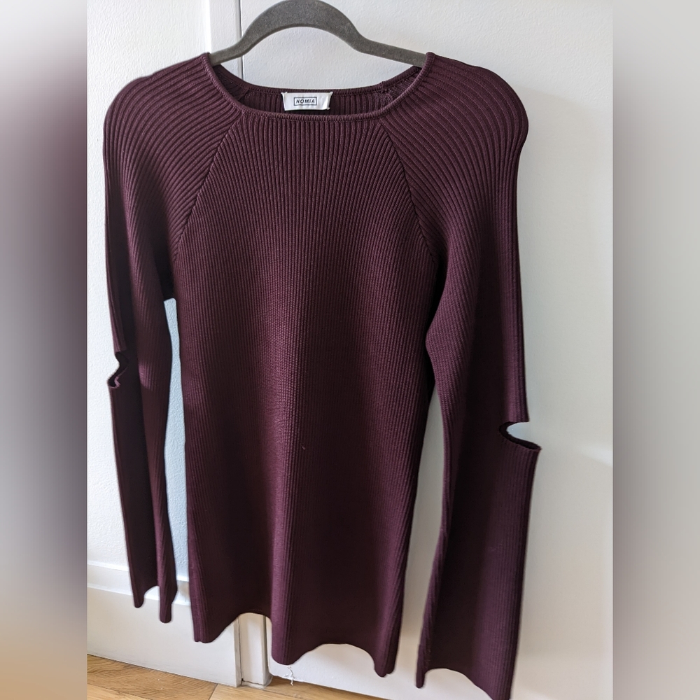 Nomia Ribbed Sweater with Elbow Cut-outs